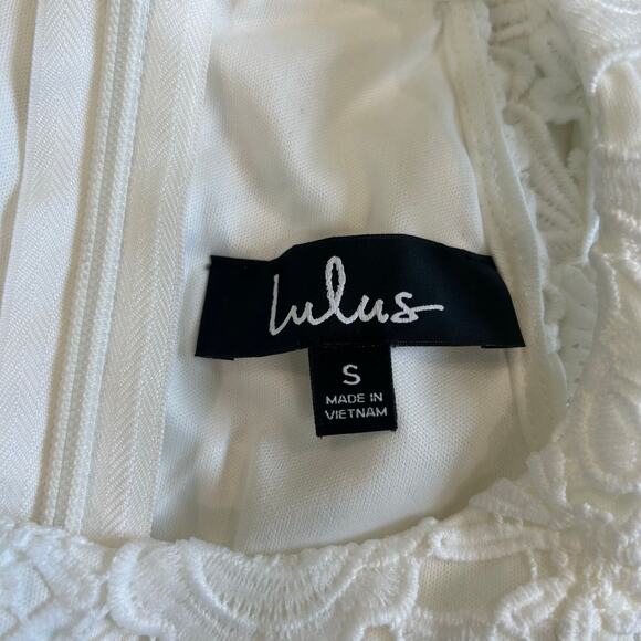 NWT Lulus Love Poem Ivory Lace Mini Dress Party Cocktail Bodycon Womens Size S - Picture 7 of 9